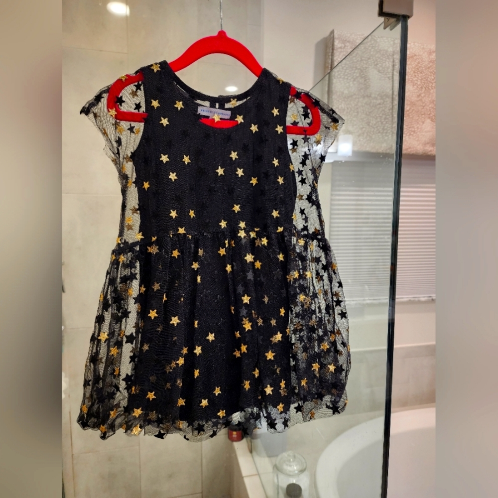 🌟  Black & Gold Star Dress - Toddler 3